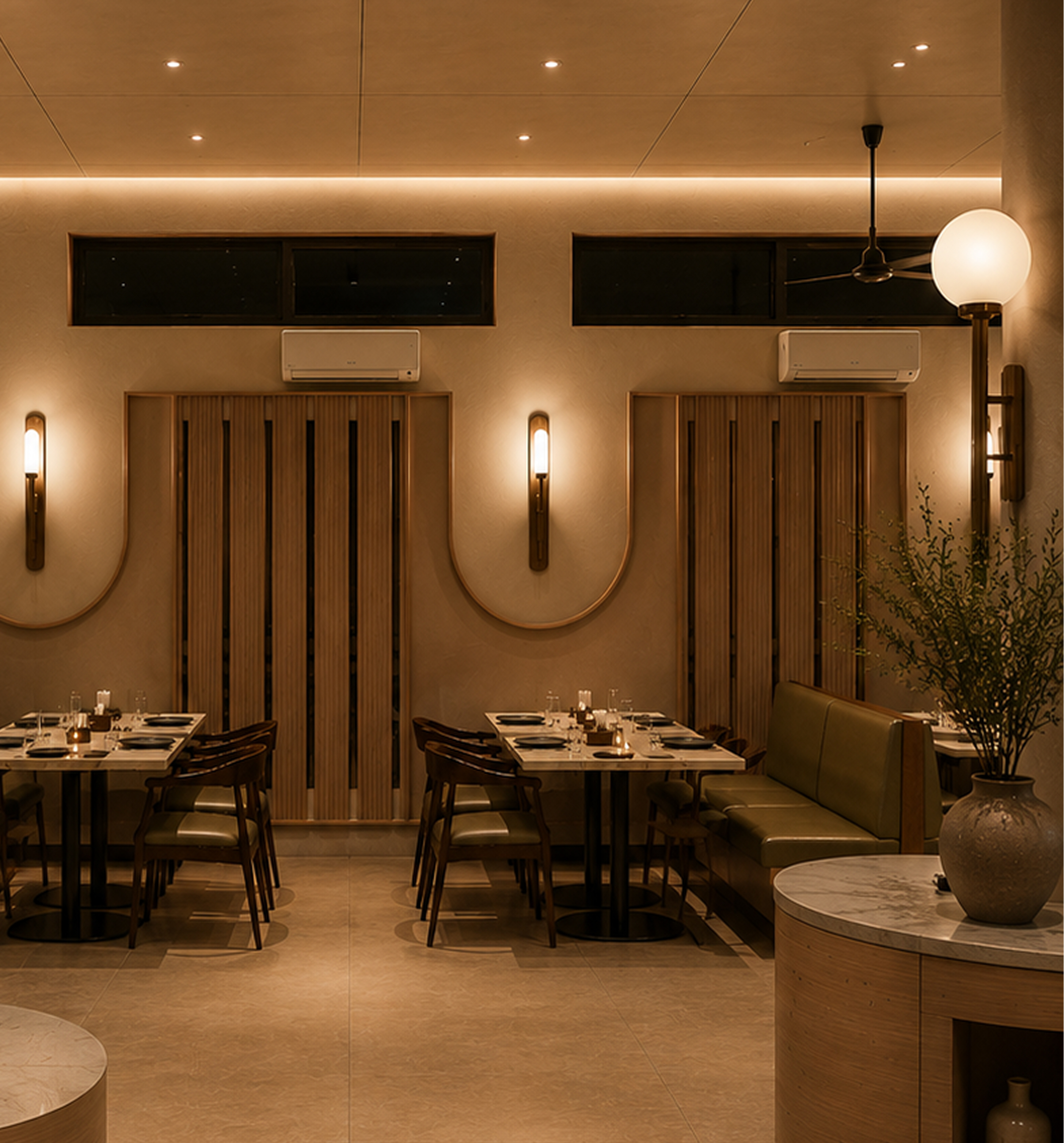 Calm Kitchen dining room